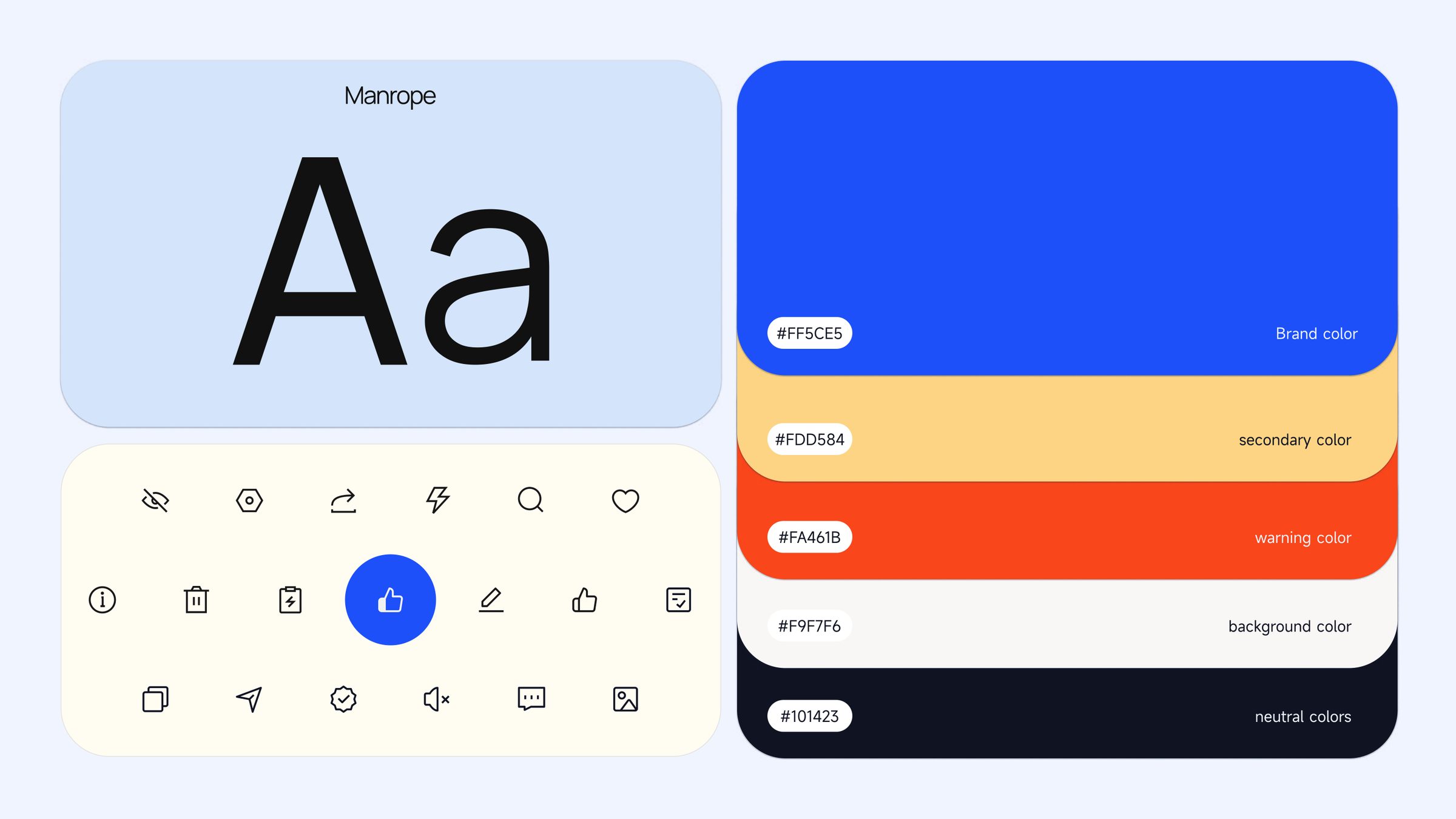 Color tokens and typography